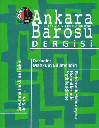 Ankara Barosu Dergisi Yıl: 67 Sayı: 2009/1 ürün görseli 1