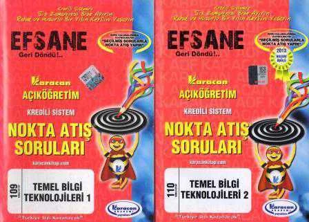 Karacan Açıköğretim Kredili Sistem Nokta Atış Soruları Temel Bilgi Teknolojileri 2 Kitap Takım 109 ve 110 Kodlu Kitap ürün görseli 1