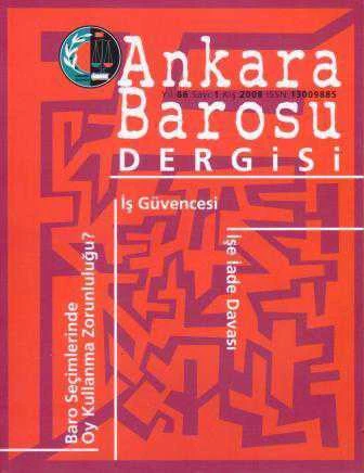 Ankara Barosu Dergisi Yıl: 66 Sayı: 2008/1 ürün görseli 1