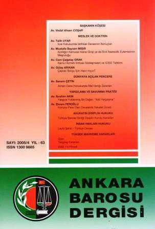 Ankara Barosu Dergisi Yıl: 63 Sayı: 2005/4 ürün görseli 1
