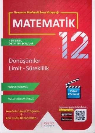 Kazanım Merkezli Soru Kitapçığı Matematik 12 / Yeni Nesil ÖSYM Tipi Sorular / *Dönüşümler *Limit *Süreklilik - Örnek Çözümlü - Akıllı Tahtaya Uygun " Anadolu Lisesi Programı + Fen Lisesi Kazanımları ürün görseli 1