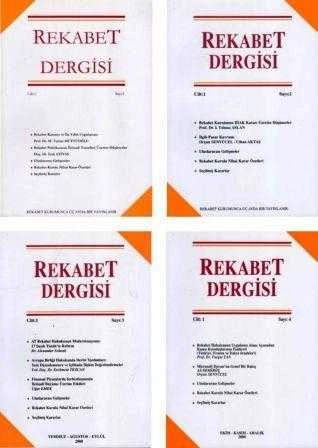 Rekabet Dergisi Mart - Haziran - Eylül - Aralık 2000 (2000 Yılı 4 Cilt Tam Takım)Cilt: 1 - Sayı: 1, 2, 3, 4 ürün görseli 1
