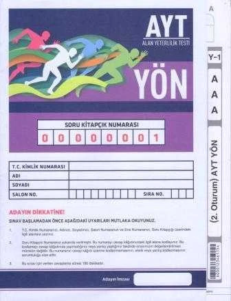 AYT Yön 2. Oturum Y-1 Soru Kitapçığı ürün görseli 1