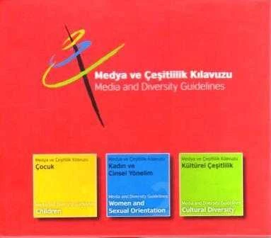Medya ve Çeşitlilik Kılavuzu / Media and Diversity Guidelines "Çocuk - Kadın ve Cinsel Yönelim - Kültürel Çeşitlilik" / 3 kitapçıkdan oluşan klasör - Deri Ciltli İlk Baskısı ürün görseli 1