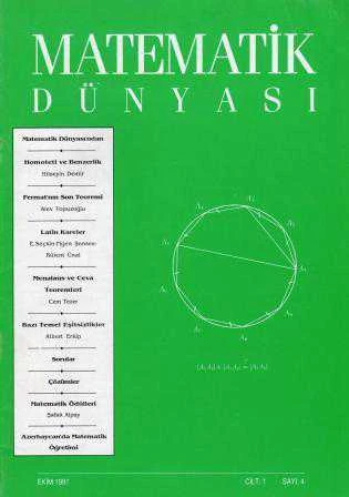 Matematik Dünyası Dergisi Cilt: 1 Sayı: 4 ürün görseli 1