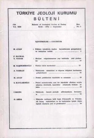 Türkiye Jeoloji Kurumu Bülteni Yıl: 1970 Sayı: 2 Cilt: XIII (Haritası İçinde) ürün görseli 1