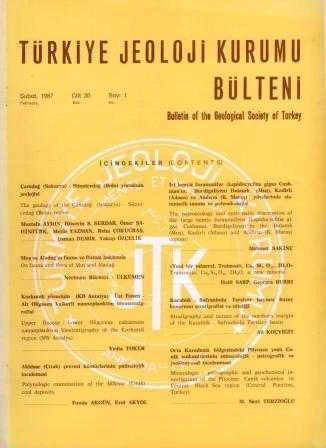 Türkiye Jeoloji Kurumu Bülteni Yıl: 1987 Sayı: 1 Cilt: 30 ürün görseli 1