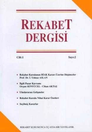 Rekabet Dergisi Haziran 2000 Cilt: 1 - Sayı: 2 ürün görseli 1