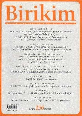 Birikim Aylık Sosyalist Kültür Dergisi Yıl: Nisan 2002 Sayı: 156 ürün görseli 1