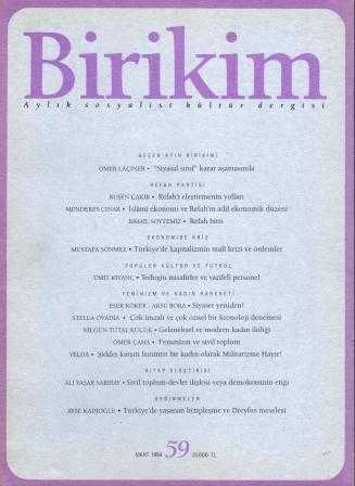Birikim Aylık Sosyalist Kültür Dergisi Yıl: Mart 1994 Sayı: 59 ürün görseli 1