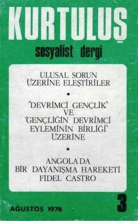 Kurtuluş Sosyalist Dergi "Ulusal Sorun Üzerine Eleştriler" / Yıl: Ağustos 1976 Sayı: 3 ürün görseli 1