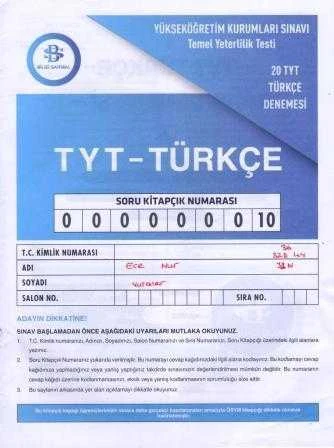Bilgi Sarmal TYT Türkçe Deneme - 10 ürün görseli 1
