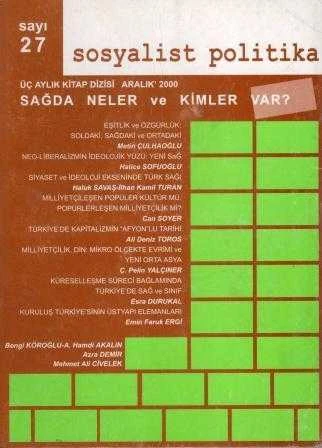 Sosyalist Politika Üç Aylık Kitap Dizisi "Sağda Neler ve Kimler Var" / Yıl: Aralık 2000 Sayı: 27 ürün görseli 1