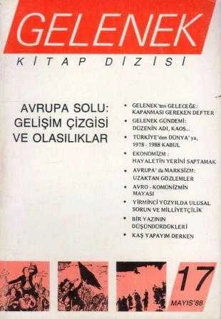 Gelenek Kitap Dizisi "Avrupa Solu: Gelişim Çizgisi ve Olasılıklar" Yıl: 1988 Sayı: 17 ürün görseli 1