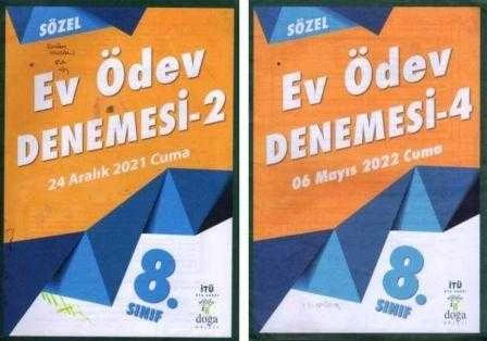 8. Sınıf Sözel Ev Ödev Denemesi 2 Deneme Takım (Aralık 2021 + Mayıs 2022) ürün görseli 1