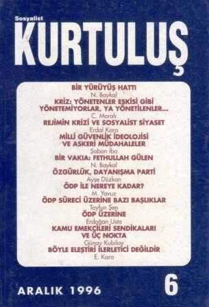 Sosyalist Kurtuluş Yıl: Aralık 1996 Sayı: 6 ürün görseli 1