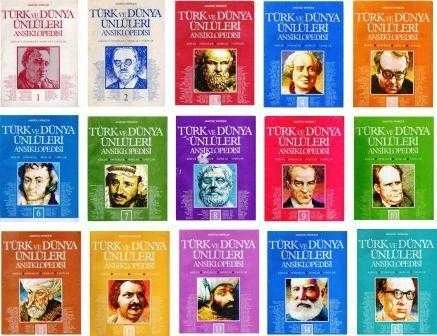 Türk ve Dünya Ünlüleri Ansiklopedisi Cilt:1 AAL -BAC Sıralı 15 Fasikül Takım / 1983 Yılı Orjinal Deri Ciltli İlk Baskısı ürün görseli 1