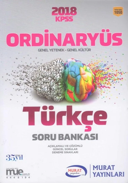 KPSS Ordinaryüs GY/GK Türkçe Soru Bankası Açıklamalı ve Çözümlü Güncel Sorular + Deneme Sınavları ürün görseli 1