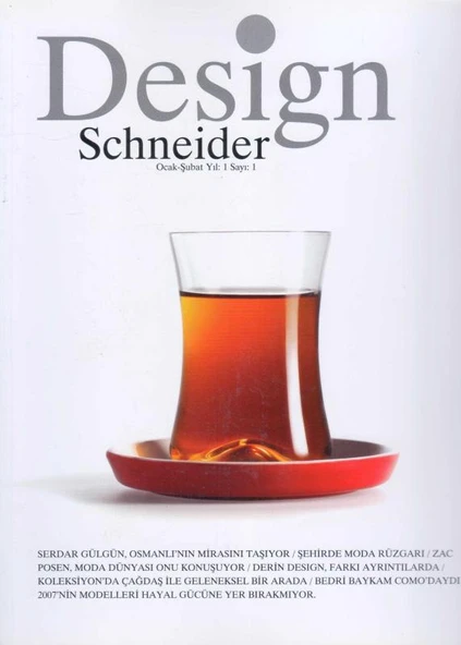 Design Schneider Ocak - Şubat Yıl: 1 Sayı: 1 - Avrupa Kuşe Kağıda Renkli Resimli İlk Baskısı ürün görseli 1
