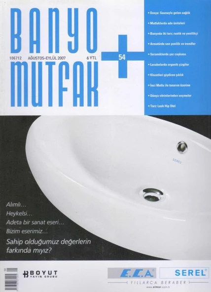 Banyo Mutfak Dergisi Ağustos - Eylül 2007 - 54 ürün görseli 1