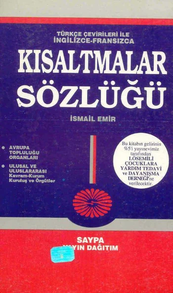 Türkçe Çevirileri ile İngilizce Fransızca Kısaltmalar Sözlüğü ürün görseli 1