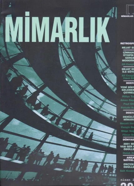 TMMOB Mimarlar Odası MİMARLIK Dergisi Yıl: Nisan 2002 Sayı: 304 - Kuşe Kağıda Renkli Resimli İlk Baskısı ürün görseli 1