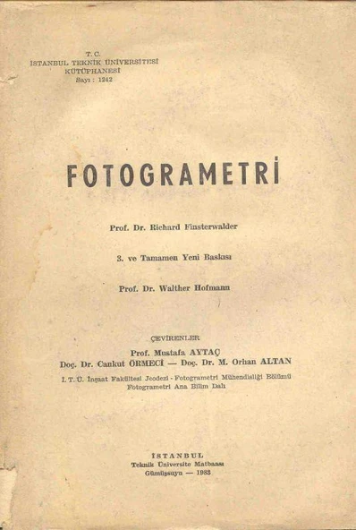Fotogrametri / 1988 Yılı İlk Baskısı ürün görseli 1