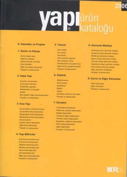 Yapı Endüstri Merkezi Yapı Ürün Kataloğu 2006 ürün görseli 1