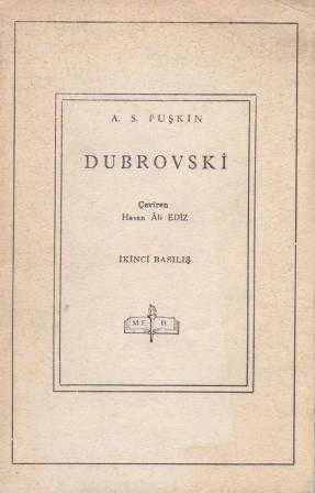 MEB Dünya Edebiyatından Klasikler / Dubrovski (1964 Yılı İkinci Baskısı) / Hasan Ali Ediz Çevirisi ürün görseli 1