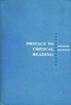Preface to Critical Reading (1967 Yılı Bez Ciltli İlk Baskısı) ürün görseli 1