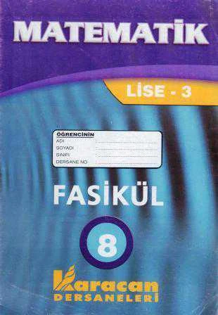 Matematik Lise 3 Fasikül 8 ürün görseli 1