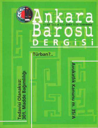 Ankara Barosu Dergisi Yıl: 65 Sayı: 2007/4 ürün görseli 1