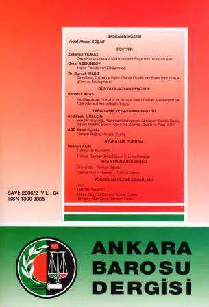 Ankara Barosu Dergisi Yıl: 64 Sayı: 2006/2 ürün görseli 1