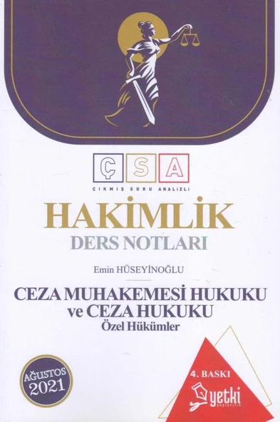 Hakimlik Ders Notları Ceza Muhakemesi Hukuku ve Ceza Hukuku Özel Hükümler ürün görseli 1