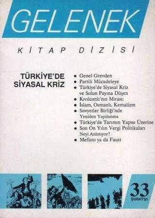 Gelenek Kitap Dizisi "Türkiye'de Siyasal Kriz" Yıl: 1991 Sayı: 33 ürün görseli 1