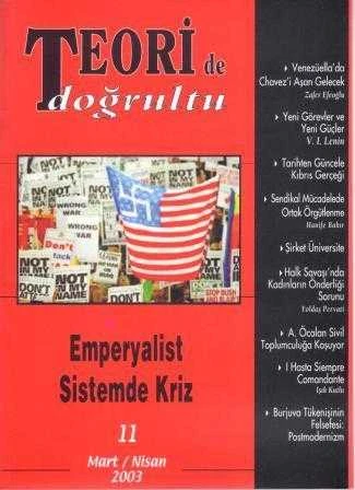 Teoride Doğrultu "Emperyalist Sistemde Kriz" Yıl: 2003 Sayı: 11 - İlk Baskısı ürün görseli 1