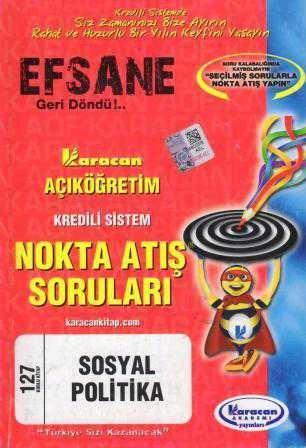 Karacan Açıköğretim Kredili Sistem Nokta Atış Soruları Sosyal Politika 127 Kodlu Kitap ürün görseli 1