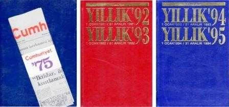 Cumhuriyet Yıllıkları 2 Cilt Takım (1974 - 1975 + 1994 - 1995) Ciltli İlk Baskıları ürün görseli 1