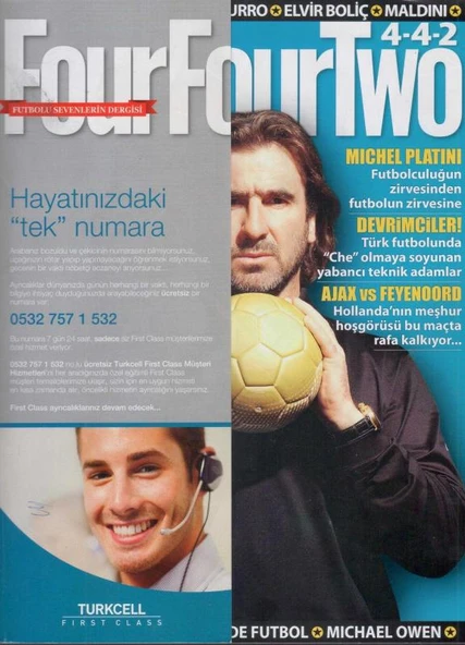 4-4-2 FourFourTwo (Futbolu Sevenlerin Dergisi) Nisan  2007 Sayı: 13 - Avrupa Kuşe Kağıda Renkli Resimli İlk Baskısı ürün görseli 1