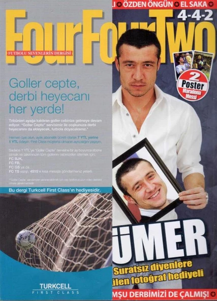 4-4-2 FourFourTwo (Futbolu Sevenlerin Dergisi) Mayıs 2007 Sayı: 14 - Avrupa Kuşe Kağıda Renkli Resimli İlk Baskısı ürün görseli 1