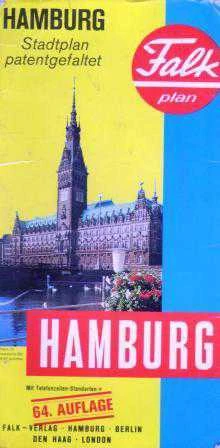 Hamburg Şehir Plan ve Haritası (Stadplan Patentgefaltet) - 64. Auflage Falk, Verlag, Hamburg, Berlin, Den Haag, London ürün görseli 1