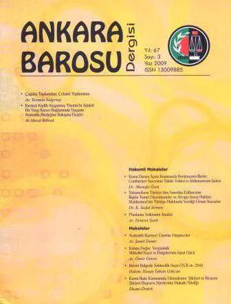 Ankara Barosu Dergisi Yıl: 67 Sayı: 2009/3 ürün görseli 1