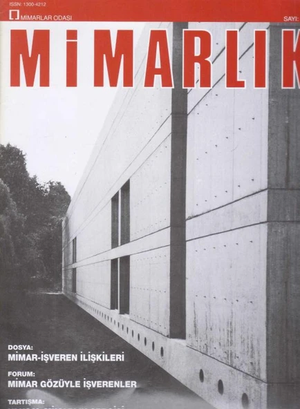 TMMOB Mimarlar Odası Ankara Şubesi Mimarlık Dergisi Yıl: 1996 Sayı: 268 - *Dosya: Mimar-İşveren İlişkileri *Forum: Mimar Gözüyle İşverenler *Tartışma: Ulusal Mimarlık Sergisi ürün görseli 1