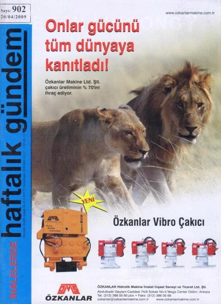 İhalelerde Haftalık Gündem Dergisi Yıl: 2009 Sayı: 902 ürün görseli 1