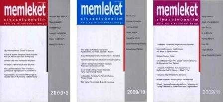 MSY (Memleket Siyaset Yönetim) Dergisi 2009 Sayı: 9, 10, 11 / 4 Aylık Kuramsal Dergi (2009 Yılı Tam Takım 3 Sayı) ürün görseli 1