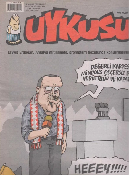 Uykusuz Haftalık Mizah Dergisi Yıl: 2011 Sayı: 194 ürün görseli 1
