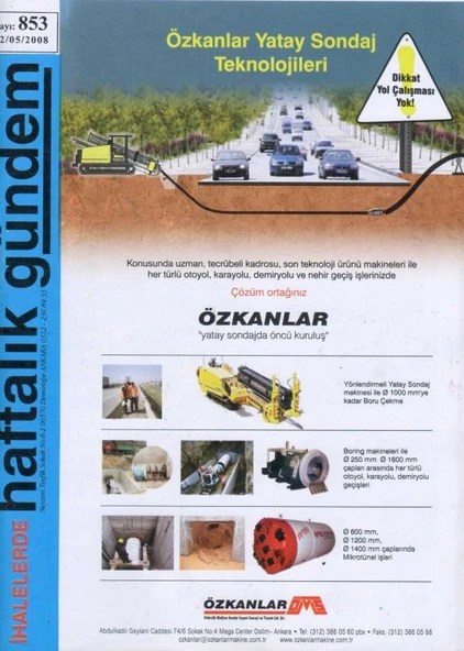 İhalelerde Haftalık Gündem Dergisi Yıl: 2004 Sayı: 853 ürün görseli 1