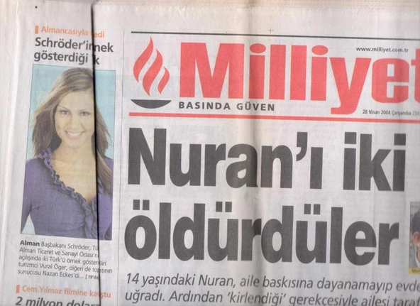 Milliyet Gazetesi 28 Nisan 2004 Çarşamba Tam ve Eksiksiz ürün görseli 1
