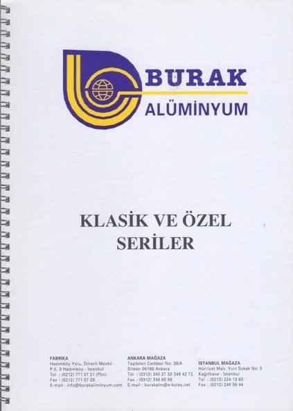 Burak Alüminyum Klasik ve Özel Seriler ürün görseli 1