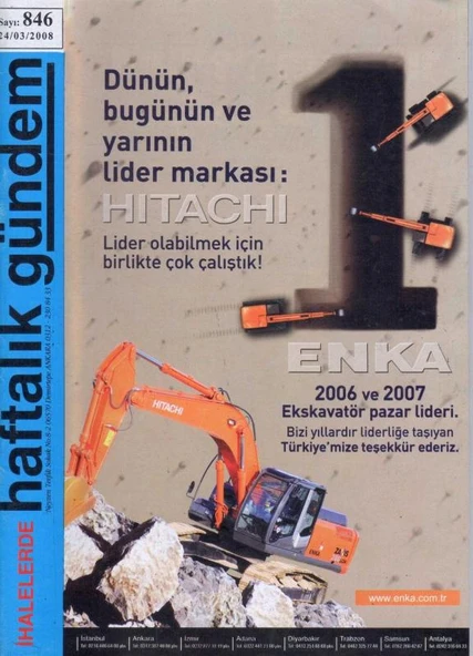 İhalelerde Haftalık Gündem Dergisi Yıl: 2004 Sayı: 846 ürün görseli 1